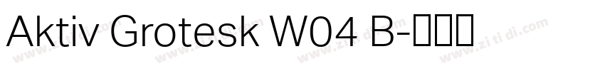 Aktiv Grotesk W04 B字体转换